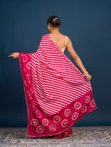 KcPc New Chinon Silk Leheriya Saree with Exquisite Gotapatti Work Festive Elegance SWA