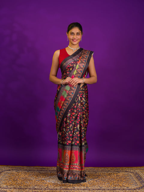 By New Pashmina Soft Silk Pashmina Style With Digital Print Work Saree