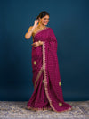 KcPc New Modal silk Bandhani With Kachha Gotapatti work Saree VK