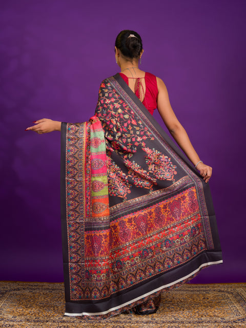 By New Pashmina Soft Silk Pashmina Style With Digital Print Work Saree