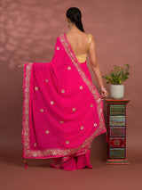 By Latest Leheriya Style With Cutdana Embroidery Work