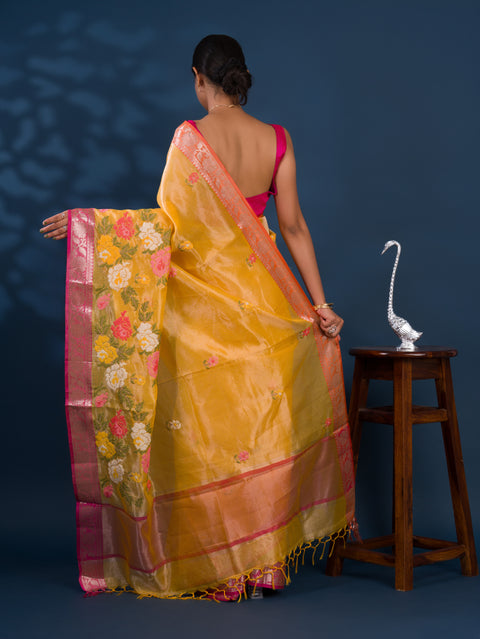 KcPc New Kota Doria Hand Embroidery With Crosia Work Saree  PUSP