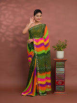 By New Leheriya Style With Gotapatti Work Saree