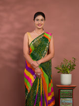 By New Leheriya Style With Gotapatti Work Saree