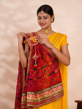 KcPc New Lounch Pure Georgette Marwardi Broach Style With Belbuti Work Chunri