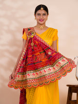 KcPc New Lounch Pure Georgette Marwardi Broach Style With Belbuti Work Chunri