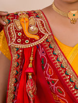 KcPc New Lounch Pure Georgette Marwardi Broach Style With Belbuti Work PIliya
