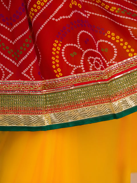 KcPc New Marwadi Mos chiffon chunri broach Stole