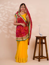 KcPc New Marwadi Mos chiffon chunri broach Stole SUM
