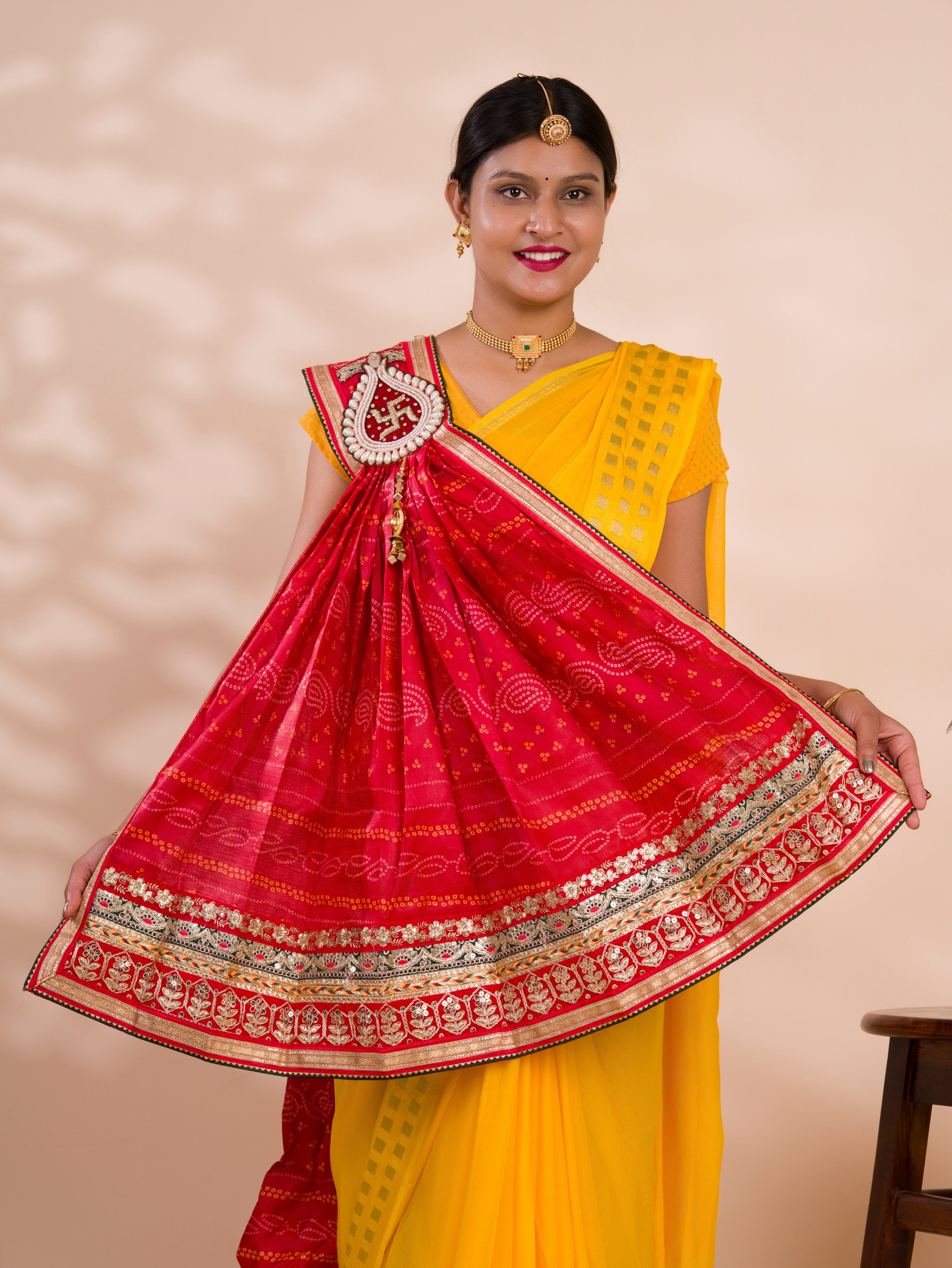 KcPc New Special khadi silk Heavy border workMarwadi Broach