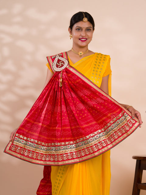 KcPc New Special khadi silk Heavy border work  Marwadi Broach