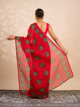 By New Kota dariya Bandhani Style with Bijiya Border work Saree