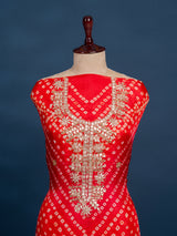 KcPc New Art Silk Bandhani Style With Gotapatti Work Suit KML