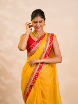 KcPc New One Embroidery Bandhani Border Kota Doria Saree SWA