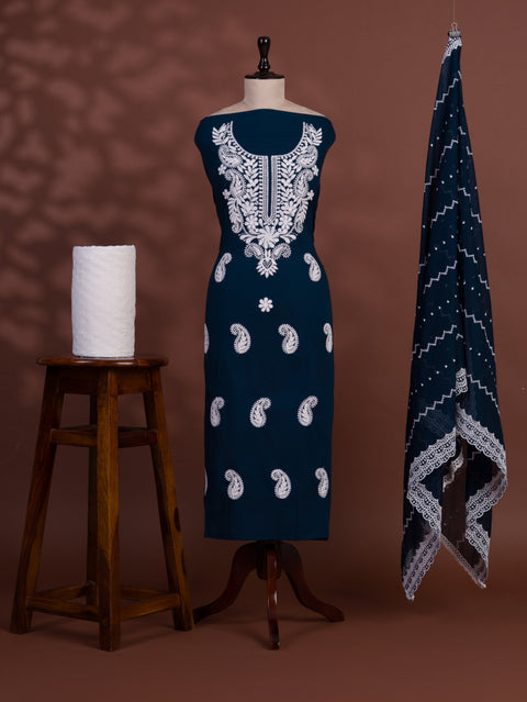 KcPc New Pure Cotton Printed Style With Kashida Work Suit SKS