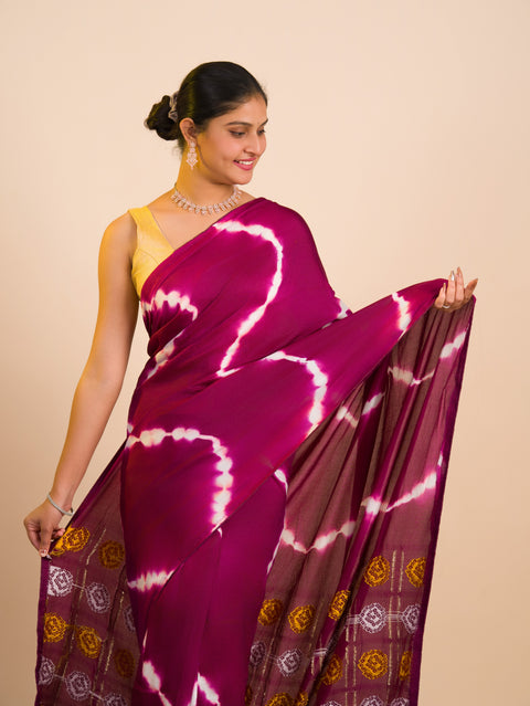 By Bandhani Saree With Festive Wear