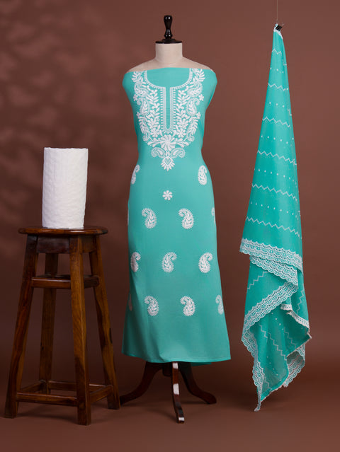 KcPc New Arrival Pure Cotton Printed Style With Kashida Work Suit SKS