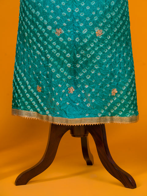 KcPc New Art Silk Bandhani Gotapatti Work Salwar suit  KML