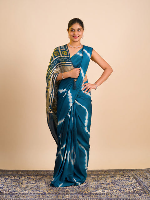 By Bandhani Saree With Festive Wear