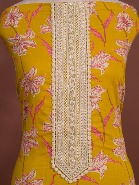 KcPc New Beautiful Pure Cotton Printed Style With Kashida Work Suit SKS