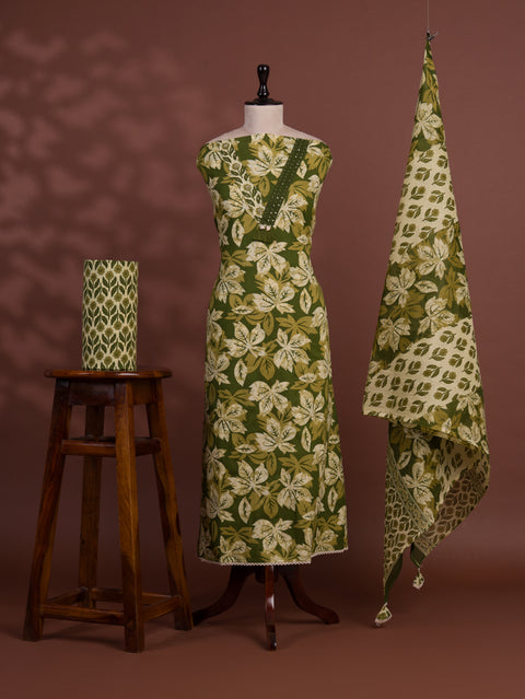 KcPc New Laynch Pure Cotton Printed Style With Kashida Work Suit SKS