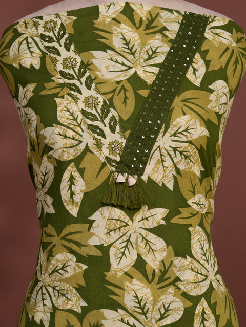 KcPc New Laynch Pure Cotton Printed Style With Kashida Work Suit SKS
