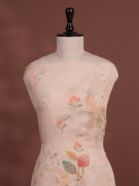 KcPc New Pure Chinon Printed Style With Cutdana Work Suit SKS