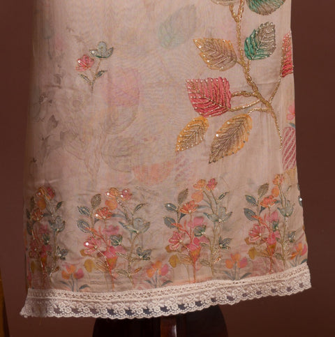 KcPc New Pure Chinon Printed Style With Cutdana Work Suit SKS