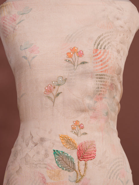 KcPc New Pure Chinon Printed Style With Cutdana Work Suit SKS