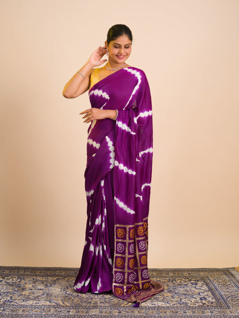 By Bandhani Saree With Festive Wear