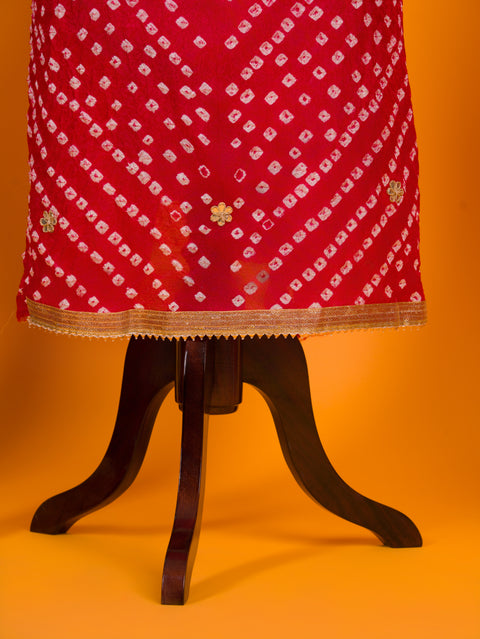 KcPc New Art Silk Bandhani Style With Gotapatti Work Salwar Suit KML