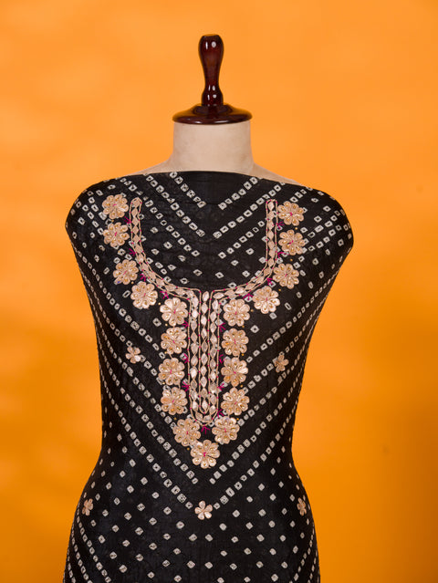 KcPc New Latest Art Silk Bandhani Style With Gotapatti Work Suit KML