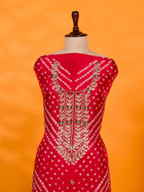 KcPc New Art Silk Bandhani Style With Gotapatti Work Suit KML