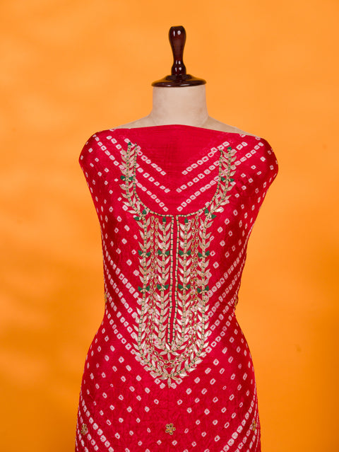KcPc New Art Silk Bandhani Style With Gotapatti Work Suit KML