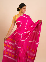 KcPc New Festive Elegance Modal Silk Bandhani Saree with Classic Gharchola TouchASH