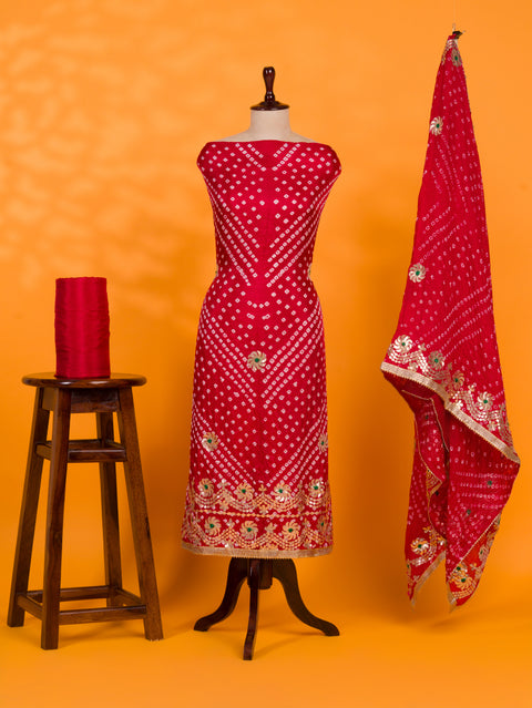 KcPc Art Silk Bandhani Gotapatti Salwar Suit KML