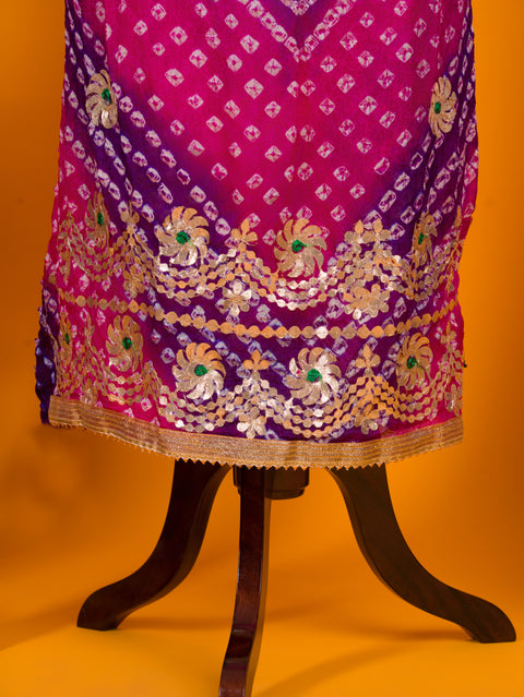KcPc Art Silk Bandhani Gotapatti Salwar Suit KML
