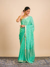 By Letest Elegant Banarasi Saree with Zari Border Perfect for Festive Wear