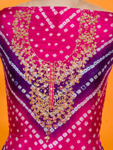 KcPc New Art Silk Bandhani GotapattiWork Salwar Suit KML