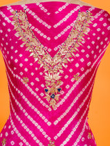 KcPc New Art Silk Bandhani Gotapatti Work Salwar Suit KML