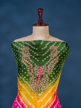 KcPc New Art Silk Bandhani Gotapatti Work Salwar Suit KML