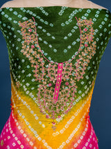 KcPc New Art Silk Bandhani Gotapatti Work Salwar Suit KML