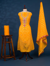 KcPc New Art Silk Bandhani Gotapatti Work Salwar Suit KML