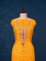 KcPc New Art Silk Bandhani Gotapatti Work Salwar Suit KML