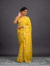 By Banarasi Style Georgette Saree With Exquisite Tari Work