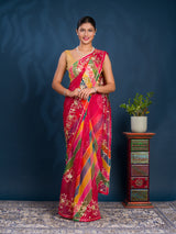 By Bandhani Saree WithFestive Wear