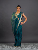 By Letest Elegant Banarasi Saree with Zari Border Perfect for Festive Wear