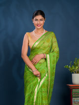 By Bandhani Saree With Casual wear