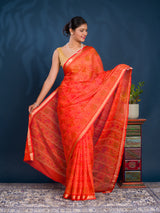 By Bandhani Saree With Casual wear