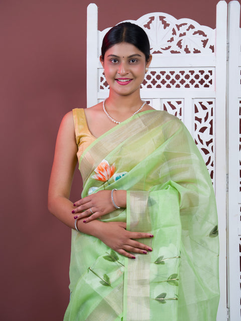 By Printed Saree Wih Casual Wear